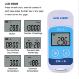  Thiết Bị Ghi Nhiệt Độ Mini USB YIERYI TTE35065 – Mini Temperature Recorder -30~70°C, Lưu 32.000 Dữ Liệu 