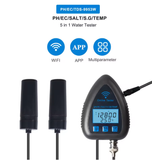  Máy đo chất lượng nước thông minh Tuya PH-9953W – 5 trong 1: pH, EC, SALT, S.G, Nhiệt độ, kết nối WiFi 