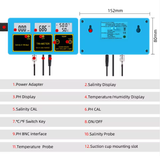  Máy Đo pH, Độ Mặn Và Nhiệt Độ Đa Chức Năng YIERYI PH-215 – Thiết Bị Đo Nước Chính Xác Cao Cho Hồ Cá, Phòng Thí Nghiệm, Nước Biển 
