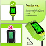  Máy Đo Đất 6 Trong 1 YIERYI YY-1088G – Đo pH, EC, Độ Ẩm, Độ Phì, Ánh Sáng & Nhiệt Độ Đất 