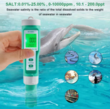  Máy Đo 10 Trong 1 YIERYI YY-1010 – Đo Độ Mặn, pH, ORP, EC, TDS, Nhiệt Độ, H₂, S.G Chính Xác Cho Thực Phẩm, Hồ Cá, Nước Uống 