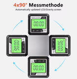  Thước đo góc điện tử YIERYI 4×90° – Inclinometer, thước thủy kỹ thuật số, độ chính xác ±0.1°, vỏ ABS, từ tính, đạt chuẩn CE/FCC 