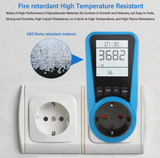  Ổ cắm đo điện năng YIERYI PMB05-EU – Theo dõi điện áp, dòng điện, tần số, công suất, tính tiền điện, màn hình sáng, dòng 16A, ổ cắm EU 