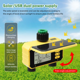  Bộ Hẹn Giờ Tưới Cây Năng Lượng Mặt Trời Hai Đầu Ra YIERYI YG-366S – Van Nước Tự Động, Chống Nước, Màn Hình Kỹ Thuật Số 