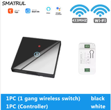  Công tắc điều khiển đèn thông minh Tuya WiFi + RF 433MHz Smatrul WHD04 – Hỗ trợ Google Home, Alexa, hẹn giờ bật/tắt 
