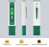  Bút Đo pH Nước YIERYI PH-2Plus – Độ Chính Xác 0.01 pH, Hiển Thị Màu Theo pH, Có ATC Cho Hồ Bơi Và Gia Đình 