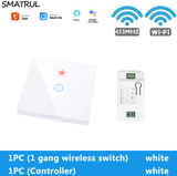  Công tắc điều khiển đèn thông minh Tuya WiFi + RF 433MHz Smatrul WHD04 – Hỗ trợ Google Home, Alexa, hẹn giờ bật/tắt 