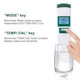  Bút Đo Nước Bluetooth 5 Trong 1 YIERYI BT-98603 – Đo TDS, Muối, Tỷ Trọng, EC, Nhiệt Độ Chính Xác Cao 