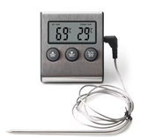  Nhiệt Kế BBQ Kỹ Thuật Số YIERYI THE01414 – Food Thermometer Có Đầu Dò, Hẹn Giờ, Màn Hình LCD, Đo -50°C~250°C 