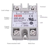  YIERYI THE01421 – Rơ-le Trạng Thái Rắn SSR 1 Pha 3–32VDC / 24–380VAC | Solid State Relay Dòng 10A–90A 
