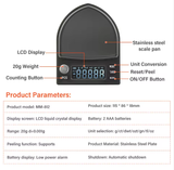 Cân tiểu ly điện tử MM-812 – Cân mini 20g × 0.001g độ chính xác cao, màn hình LCD, chức năng trừ bì và đổi đơn vị 
