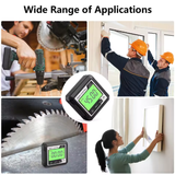  Thước đo góc điện tử YIERYI 4×90° – Inclinometer, thước thủy kỹ thuật số, độ chính xác ±0.1°, vỏ ABS, từ tính, đạt chuẩn CE/FCC 