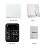  Máy đo chất lượng không khí thông minh Tuya THE01839 – Đo CO₂, PM2.5, TVOC, nhiệt độ & độ ẩm 