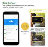  Bộ Hẹn Giờ Tưới Cây Năng Lượng Mặt Trời WiFi Tuya YIERYI YG-388 – Van Nước Tự Động, Cảm Biến Mưa, Pin Sạc 2000mAh 