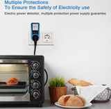  Ổ cắm đo điện năng YIERYI PMB05-EU – Theo dõi điện áp, dòng điện, tần số, công suất, tính tiền điện, màn hình sáng, dòng 16A, ổ cắm EU 