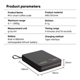  Cân pha cà phê thông minh TSC01788 – Cân mini LED 2000g, hẹn giờ thông minh, sạc Type-C nhanh, thiết kế sang trọng 