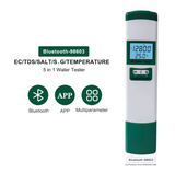 Bút Đo Nước Bluetooth 5 Trong 1 YIERYI BT-98603 – Đo TDS, Muối, Tỷ Trọng, EC, Nhiệt Độ Chính Xác Cao 