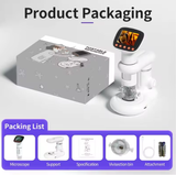  Kính hiển vi điện tử TTE01518 – Màn hình hiển thị HD, phóng đại 1000X, pin sạc 800mAh, quan sát côn trùng & vật mẫu ngoài trời 