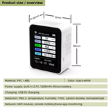  Máy đo chất lượng không khí thông minh Tuya WiFi THE01838 – đo PM2.5, CO₂, formaldehyde, nhiệt độ & độ ẩm, hiển thị LCD 