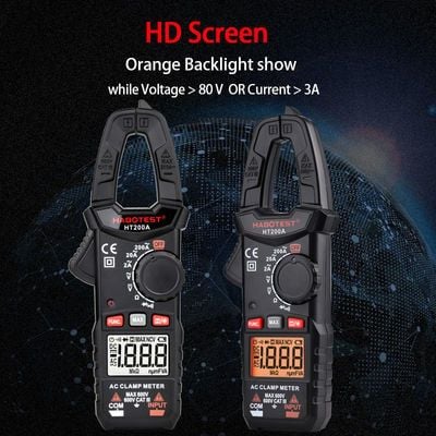  Ampe Kìm Kỹ Thuật Số Habotest HT200A 2000 Counts – Kẹp Dòng AC 200A, Đo AC/DC 600V 