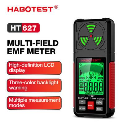  Máy Đo Bức Xạ Điện Từ EMF Habotest HT627 – 50MHz–5GHz, LCD 