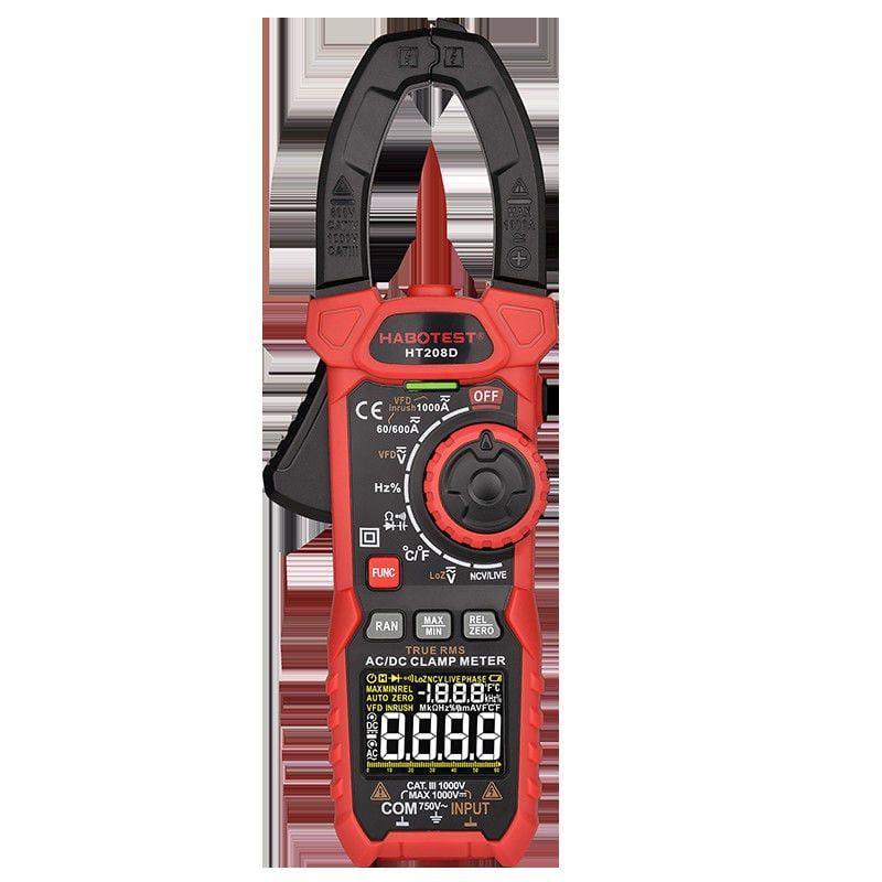  Ampe Kìm True RMS Habotest HT208D 6000 Counts – 1000A/1000V, NCV, VFD, Inrush 