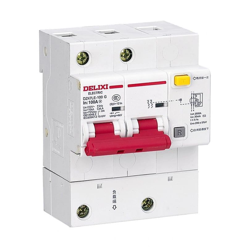  Aptomat chống rò RCBO Delixi DZ47LE-125 