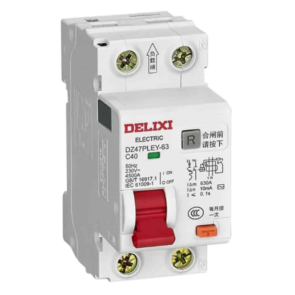  Aptomat chống rò RCBO Delixi DZ47PLEY-63 