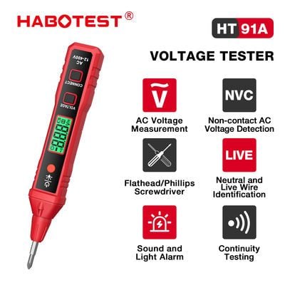  Bút Thử Điện Không Tiếp Xúc Habotest HT91A – NCV, Kiểm Tra Điện Áp AC 