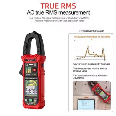  Ampe Kìm True RMS Habotest HT203D 6000 Counts – Kẹp Dòng 600A, NCV, Auto Range 