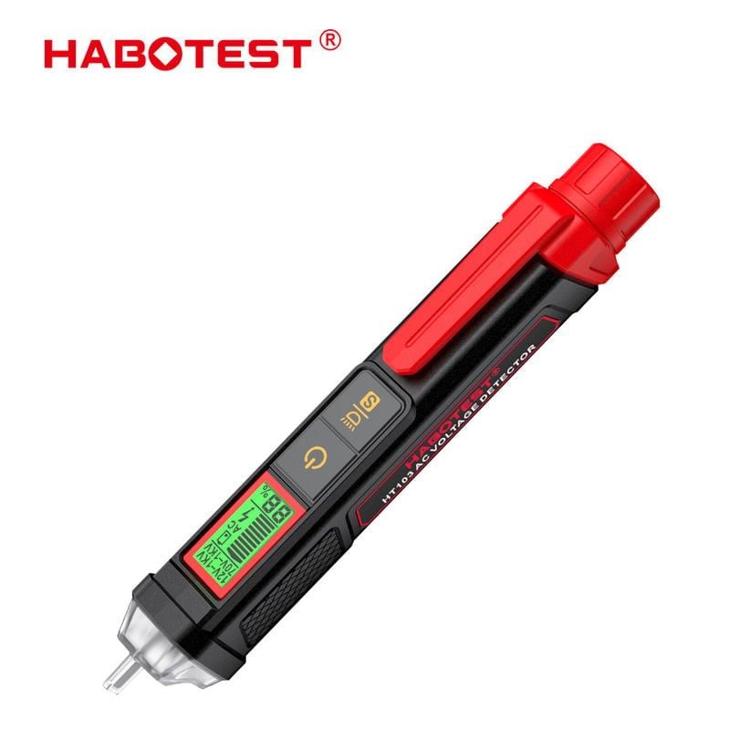  Bút Thử Điện Không Tiếp Xúc Habotest HT103 – 12–1000V AC, LCD, Chống Nước 