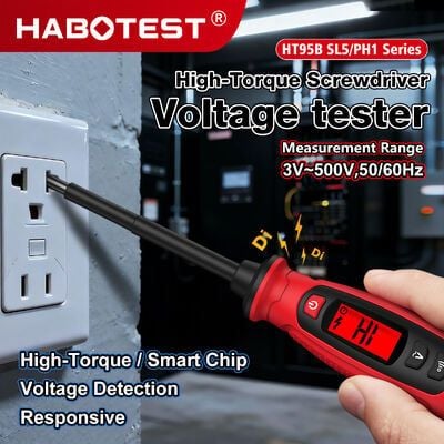  Tua Vít Thử Điện Habotest HT95B – Dải Đo 3V–500V, 50/60Hz 