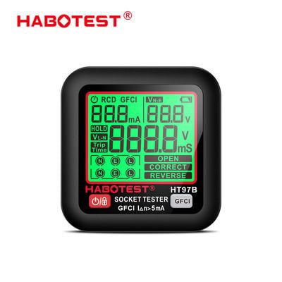  Máy Kiểm Tra Ổ Cắm Thông Minh Habotest HT97 – RCD/GFCI, Large Display, EU/US/UK Plug 