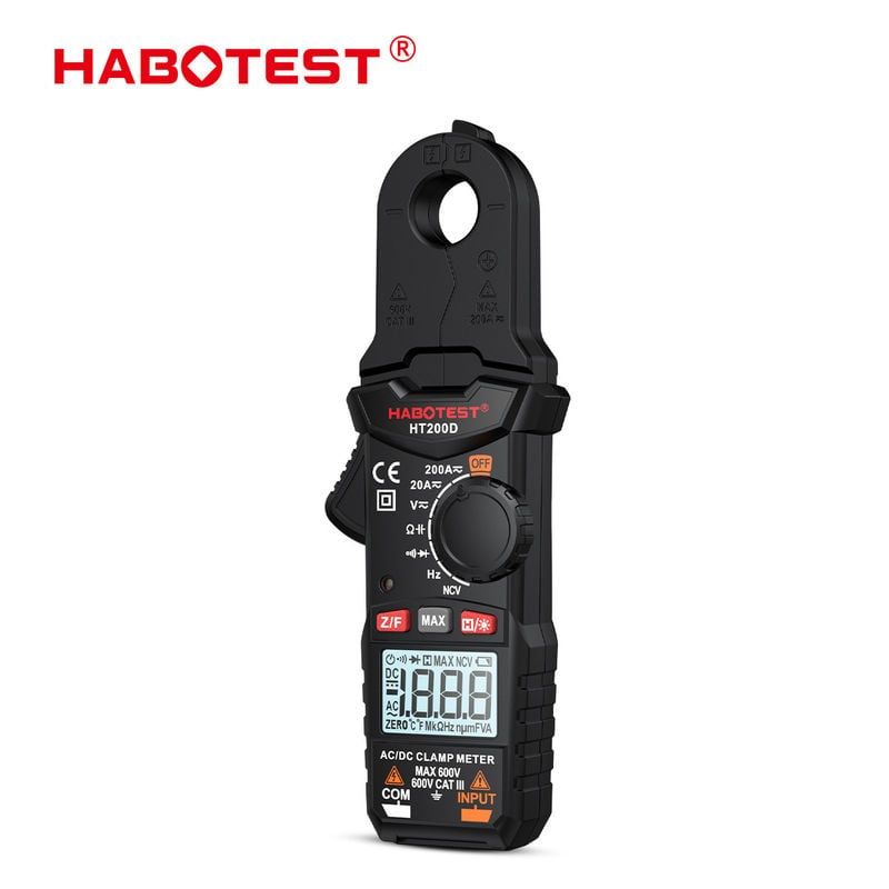  Ampe Kìm True RMS Habotest HT200D – Kẹp Dòng AC/DC 200A, Đo 600V, NCV, Tần Số/Điện Dung 