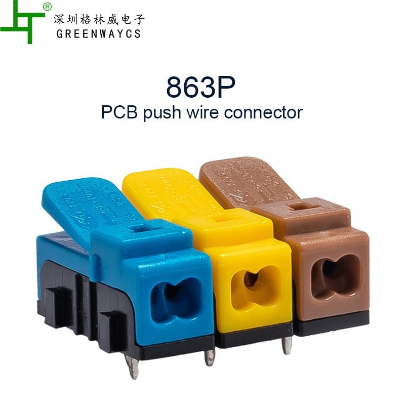  Đầu Nối PCB Greenway 863P 24A 450VAC – 3P, Dây 0.5–1.5mm² 