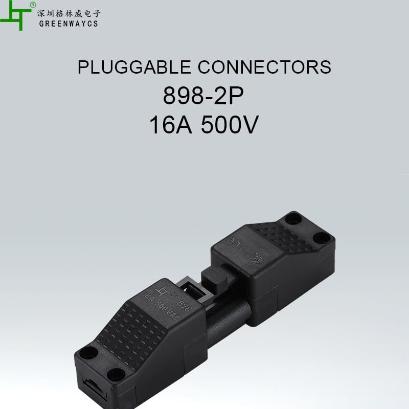  Đầu Nối Dây Greenway 898-2 IP30 16A 500VAC – 2P, Dây 0.5–1.5mm² 
