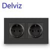  Ổ Cắm Tường Đôi Delviz DZ-H4DS-11, Dual Jack AC, AC 110–250V, 13A 