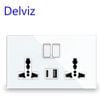  Ổ Cắm Tường Delviz DZ-EC4-31 Tích Hợp USB-A & USB-C, 2 Ổ Cắm AC, AC 110–250V, 13A 
