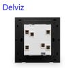  Công Tắc Tường Delviz DZ-BL2K-31 Mặt Kính Cường Lực Màu Xám, 2 Nút 2 Way, AC 110–250V, 16A 