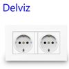  Ổ Cắm Tường Đôi Delviz DZ-H4DS-11, Dual Jack AC, AC 110–250V, 13A 