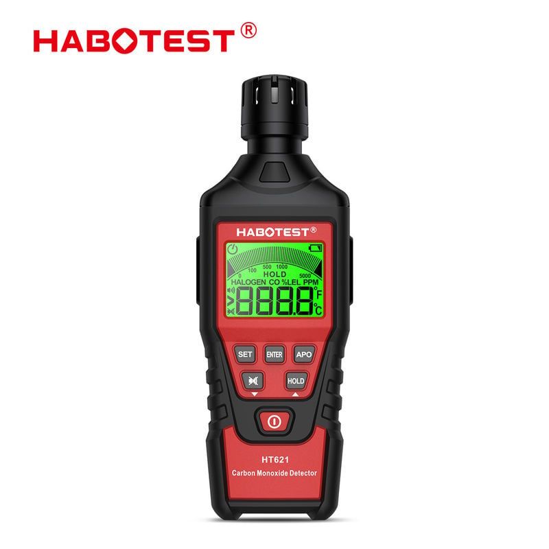  Máy Đo Khí CO Habotest HT621 – Carbon Monoxide Detector LCD, Cảnh Báo CO 