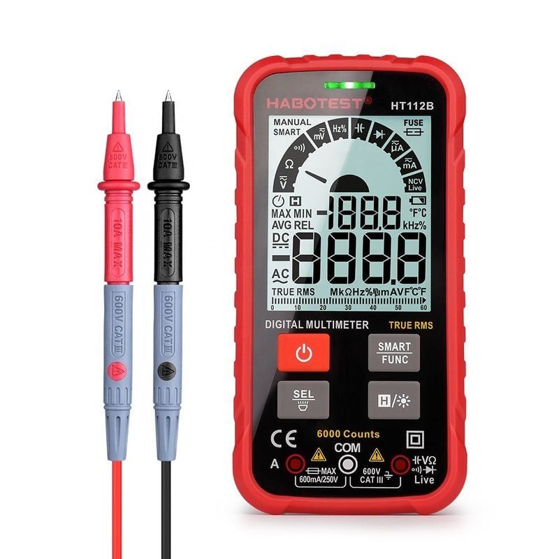  Đồng Hồ Vạn Năng Kỹ Thuật Số Habotest HT112B 6000 Counts – True RMS, NCV, Đo Điện Áp/Dòng/Điện Trở 