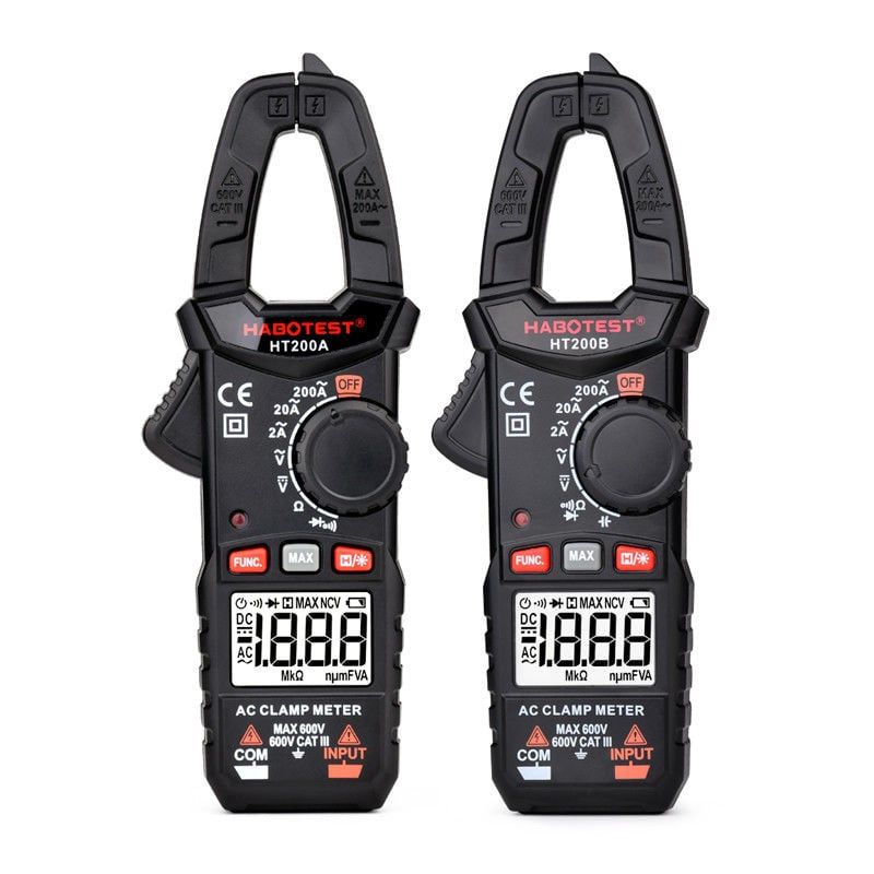  Ampe Kìm Kỹ Thuật Số Habotest HT200B – Đo Dòng AC, Điện Áp 600V, 2000 Counts 
