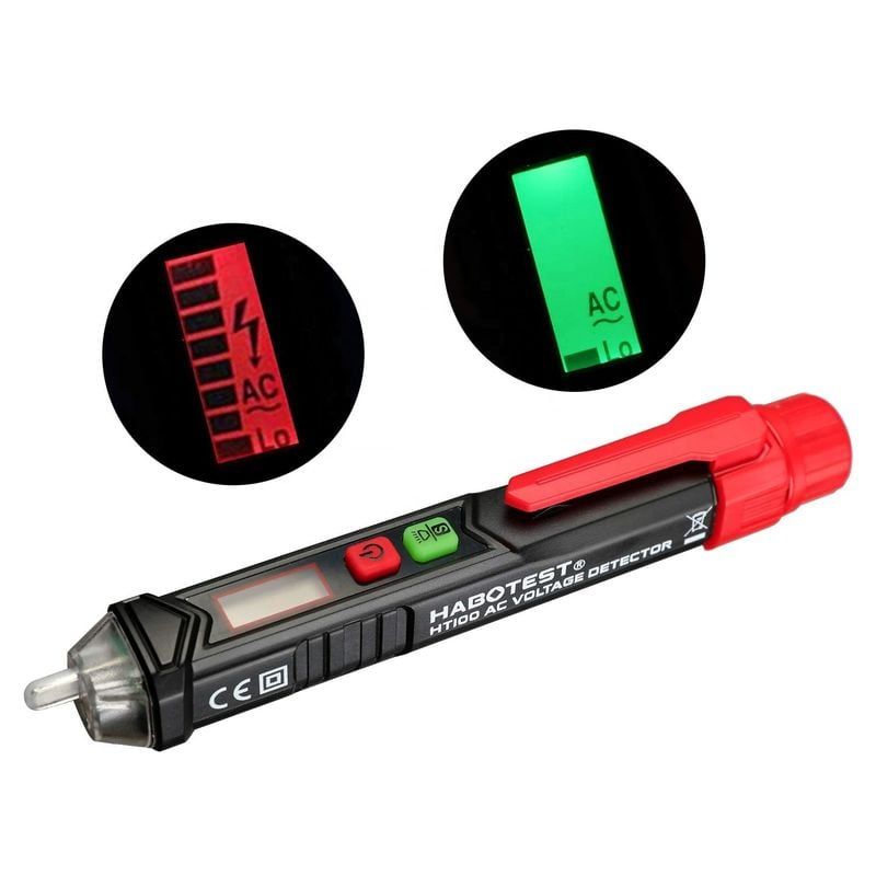  Bút Thử Điện Không Tiếp Xúc Habotest HT100E 12–1000V – Bargraph, Đèn Nền Hai Màu 