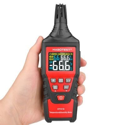  Máy Đo Nhiệt Độ Độ Ẩm Habotest HT618 – 0–100%RH, -20°C~60°C 