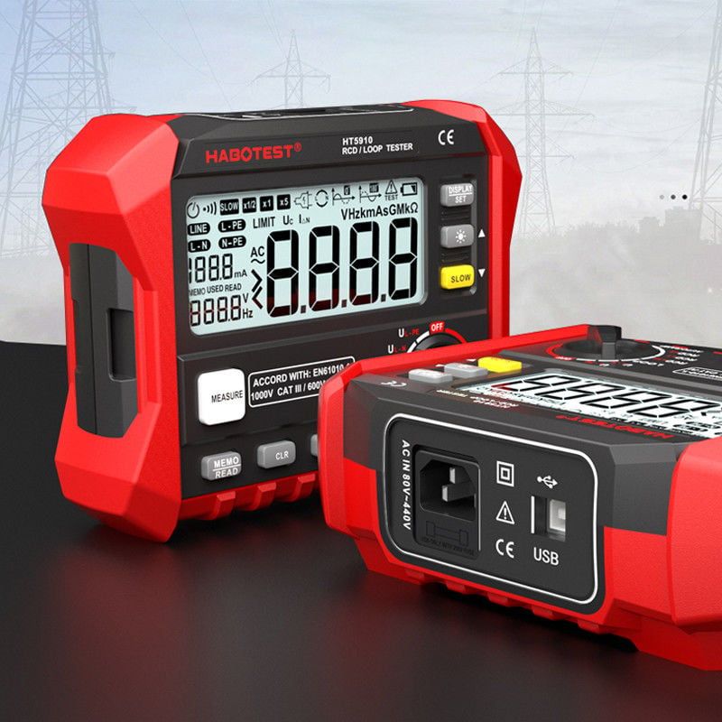  Máy Test RCD/Loop Habotest HT5910 – Leakage Switch Tester, 1000 Data Storage 