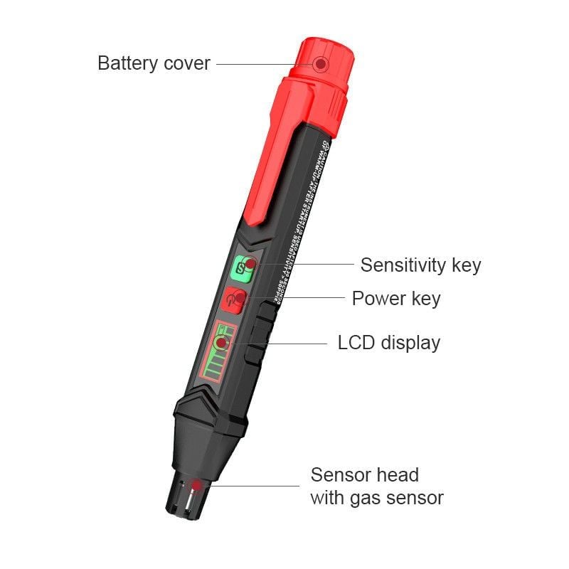  Máy Dò Rò Rỉ Khí Habotest HT60 – 50~1000ppm, LCD, Dò Khí Cháy 