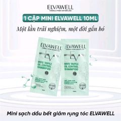 Cặp Gội Xả Giảm Rụng Tóc Sạch Dầu Bết Elvawell 500ml (Xanh)