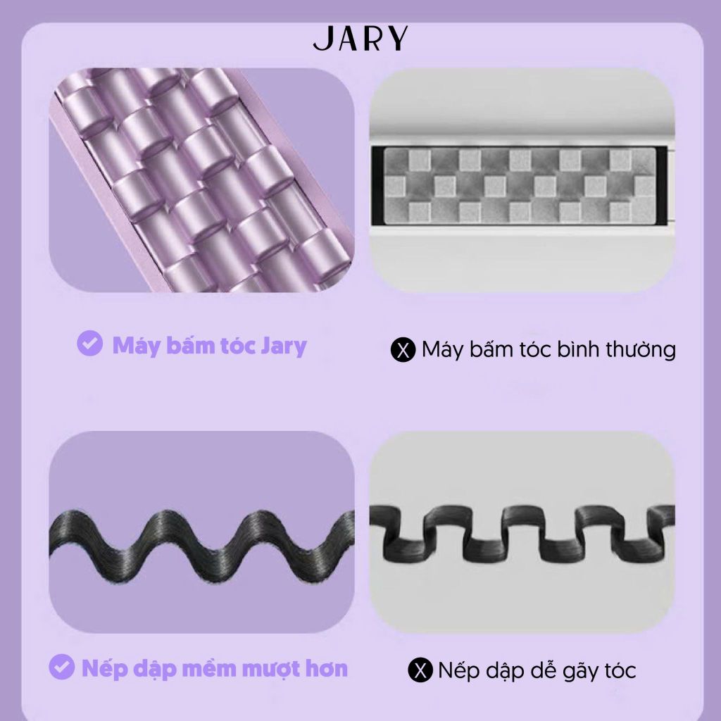 Máy Bấm Phồng Tóc JARY Tone Tím