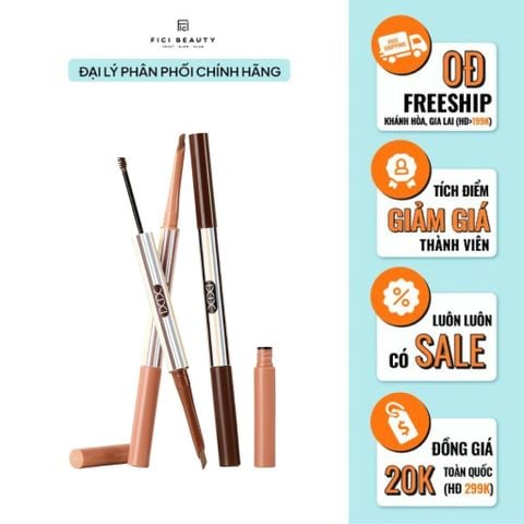 Bút Chì Kem Lông Mày 2 Trong 1 Lâu Dài Chống Thấm Nước Xixi D695